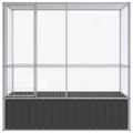 vidaXL Voliéra strieborná 210,5x107x212 cm oceľ