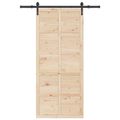 vidaXL Posuvné dvere 80 x 208 cm Borovicový masív Prírodná