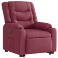 vidaXL Zdvíhacie sklápacie kreslo vínovo červené látka