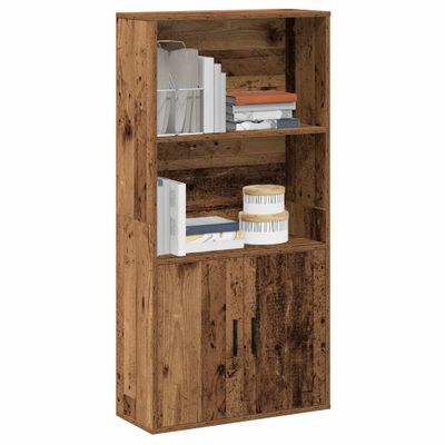 vidaXL Knižnica staré drevo 60x24x120 cm kompozitné drevo