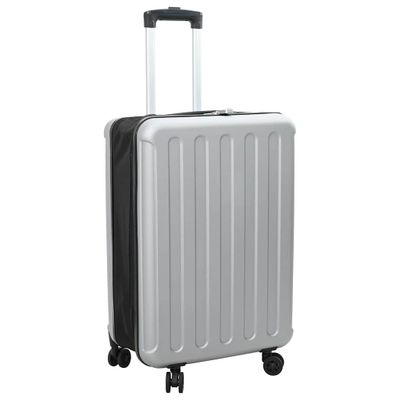 vidaXL Kufor so zámkom Strieborná 43 x 27 x 66 cm ABS plast