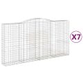 vidaXL Oblúkový gabionový kôš 7 ks 400x50x200/220cm pozinkované železo