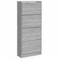 vidaXL Botník sivý dub sonoma 63x24x147 cm spracované drevo