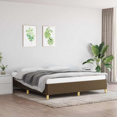vidaXL Posteľný rám s boxspringom tmavohnedá 180x200 cm látka