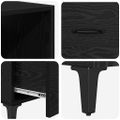vidaXL Highboard Čierny dub 69,5 x 34 x 180 cm Kompozitné drevo