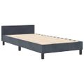 vidaXL Posteľ s pružinovým rámom Tmavo šedá 80 x 200 cm Zamat