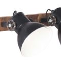 vidaXL Industriálna nástenná lampa, čierna 65x25 cm E27