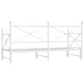 vidaXL Váľanda s kolieskom bez matraca Biela 80x200 cm Oceľ