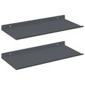 vidaXL Závesná polica 2 ks Antracit 40 x 18 x 2,5 cm Oceľ