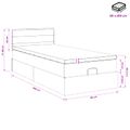 vidaXL Polohovací postel s matrací Svetlosivá 80 x 200 cm Látka