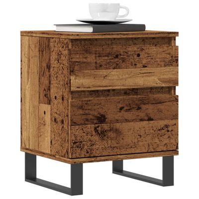vidaXL Nočné stolíky 2 ks staré drevo 40x35x50 cm kompozitné drevo