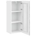 vidaXL Nástenný sklenený kabinet PORTO Sivý Sonoma 40 x 31 x 100 cm