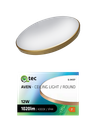 LED stropné svietidlo AVEN Q-240CP 12W 1020lm 4000K ø25cm/kruhové zlaté QTEC