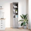 vidaXL Highboard Grey Sonoma 37,5x35x180 cm Engineered Wood