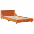 vidaXL Posteľ bez matraca voskovo hnedá 100x200 cm masívna borovica