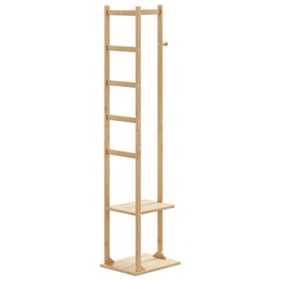 vidaXL Vešiak na kabáty s háčikmi a policami 38,5x30x156 cm bambus