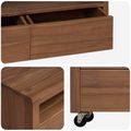 vidaXL TV skrinka 110 x 30 x 40 cm Prírodná Husté teakové drevo
