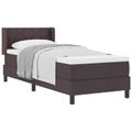 vidaXL Posteľ s pružinovým rámom Tmavohnedá 200 x 80 cm látka