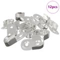 vidaXL Konzola na šatník 12 ks Biely zinok 40 x 18 x 10 mm Železo