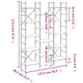 vidaXL Knižnica hnedý dub 127,5x28,5x172,5 cm kompozitné drevo