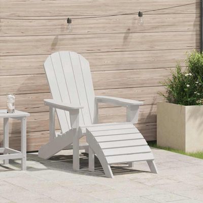vidaXL Adirondack stolička Biela HDPE