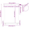 vidaXL Roleta Antracitová 220 x 250 cm Textil a hliník