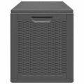 vidaXL Záhradný úložný box 180 l, čierny, PP ratan