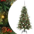 vidaXL Umelý Sklápací Vianočný Stromček Zelená 150 cm PE a PVC
