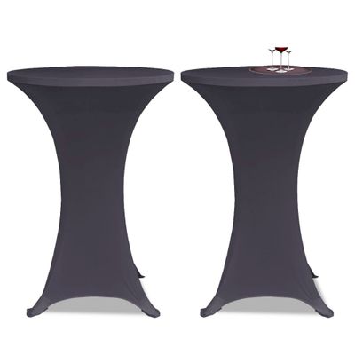 vidaXL Naťahovací návlek na stôl, 2 ks, 60 cm, antracitový