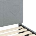 vidaXL Detský rám na posteľ s čelom Svetlosivá 90 x 200 cm látka