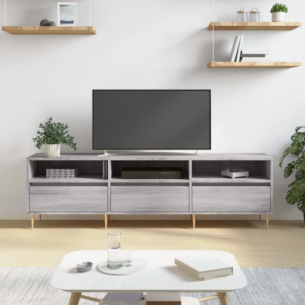 vidaXL TV skrinka sivý dub sonoma 150x30x44,5 cm kompozitné drevo