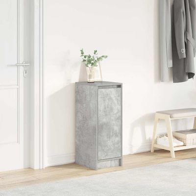 vidaXL Botník betónovo sivý 29,5x34x76 cm spracované drevo