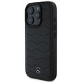 Puzdro Mercedes pre iPhone 16 Pro 6,3" MEHCP16L23RWRSK Hardcase MB Waves Kožené čierne