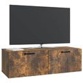 vidaXL Nástenná TV skrinka Dymový dub 98 x 41 x 30 cm Kompozitné drevo