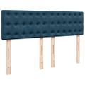 vidaXL Posteľný rám boxsping s matracom tmavomodrý 140x200 cm zamat