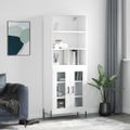 vidaXL Vysoká skrinka biela 69,5x34x180 cm spracované drevo