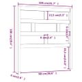 vidaXL Čelo postele biele 106x4x100 cm masívna borovica