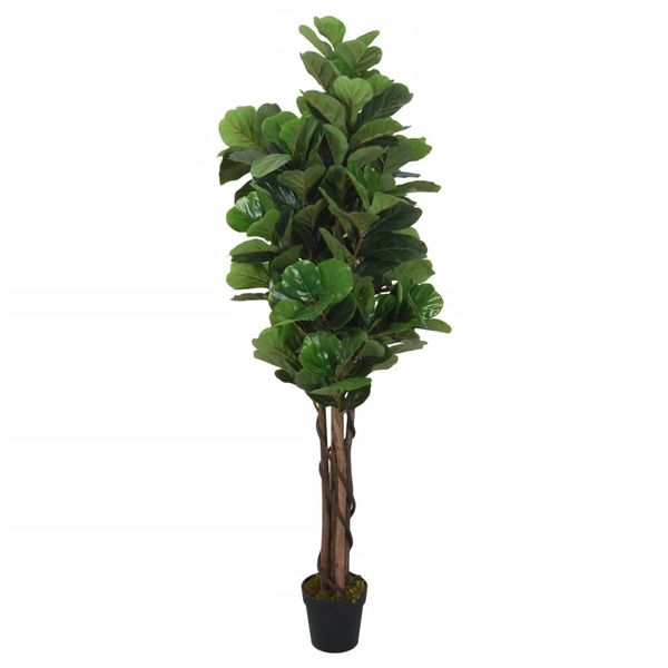 vidaXL Umelý figovník 232 listov 180 cm zelený