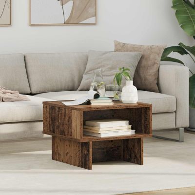 vidaXL Konferenčný stolík Staré drevo 48 x 46 x 35 cm Kompozitné drevo