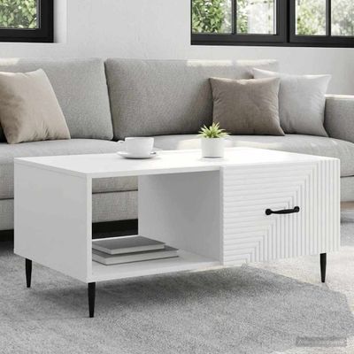 vidaXL Konferenčný stolík Biela 90 x 50 x 40 cm Kompozitné drevo
