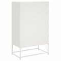 vidaXL Vysoká skrinka biela 68x39x111,5 oceľ