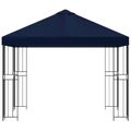 vidaXL Altánok 3 x 3 m Modrá Polyester a oceľ 190 gsm