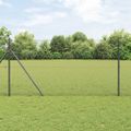 vidaXL Hexagonálny plotový základ 10 x 1,2 m PVC potiahnutá oceľ Sivá