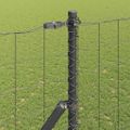 vidaXL Euro plotový základ 10 x 1,6 m PVC potiahnutá oceľ Sivá