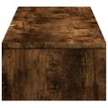 vidaXL Stojan na monitor a zásuvky dymový 100x27x15cm kompozitné drevo
