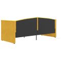 vidaXL Pohovka s USB žltá zamatová 90x200 cm