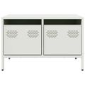 vidaXL TV skrinka biela 68x50x43,5 cm oceľ valcovaná za studena