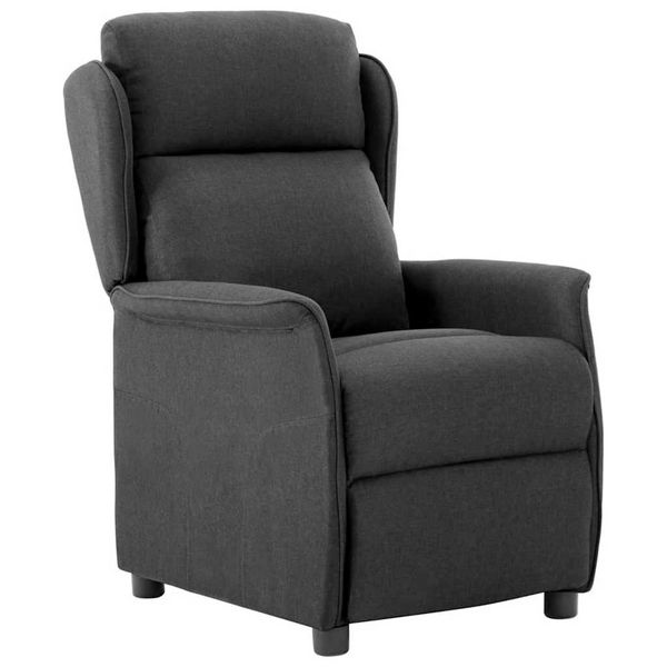 vidaXL Polohovacie kreslo Tmavo šedá 66,5 x 94 x 101,5 cm Polyester