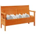 vidaXL Vonkajšia lavička s úložiskom Hnedá 119 x 44 x 76 cm