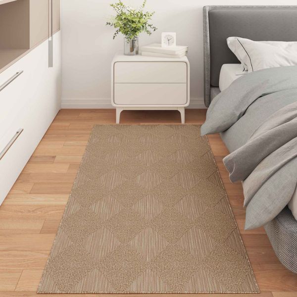 vidaXL Kusové koberce Obdĺžnikový AGIRA Prírodná 200 x 80 cm Polyester